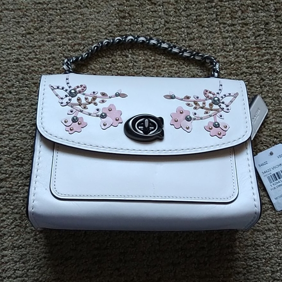 Coach Floral Embroidered Parker 18 Crossbody - Picture 1 of 12